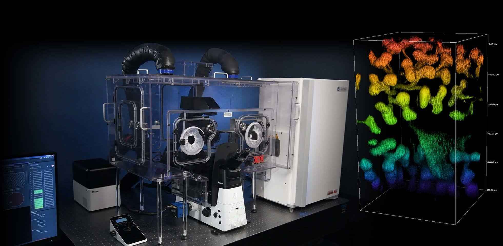 Image of Nikon's BioPipeline Live High Content Microscope Imaging System
