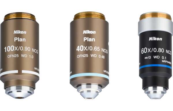 2）Nikon金属顕微鏡用対物レンズCF BDPlan100X