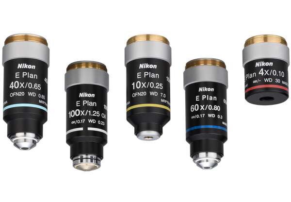 Cerdo tijeras el plastico Serie CFI E Plan Achromat | Óptica | Productos de microscopía Nikon | Nikon  Instruments Inc.